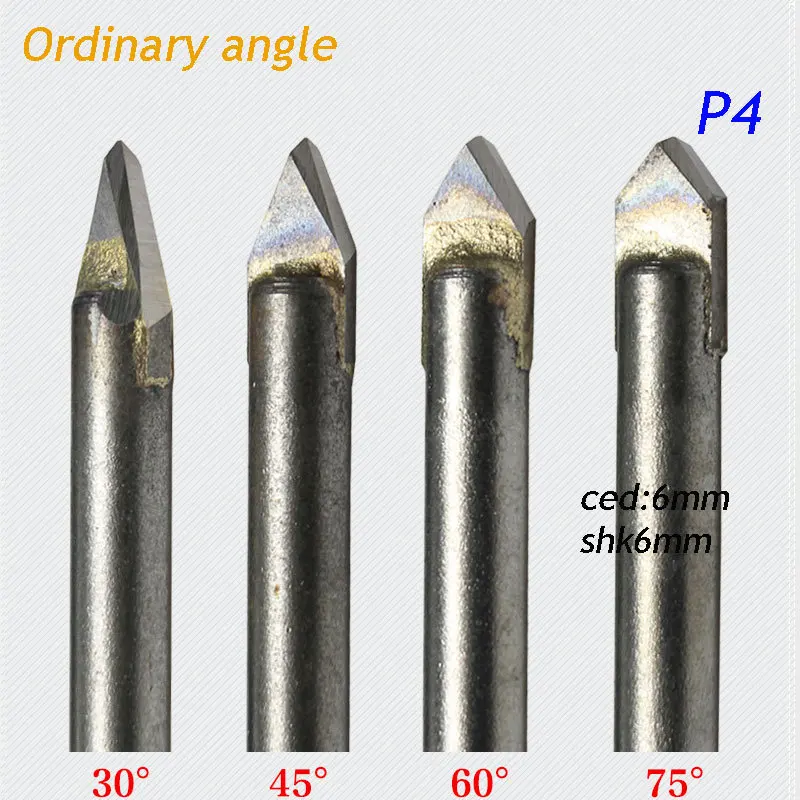 1 шт. обычные 75 градусов 6*6 мм угловые фрезы из сплава|cnc engraving cutters|engraving cutterrouter bit cnc