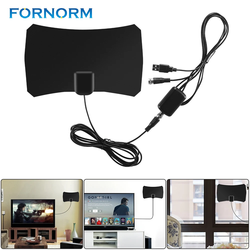 FORNORM 1080P с высоким коэффициентом усиления HD ТВ антенна 50 км усиленная цифровая