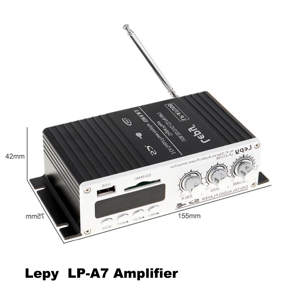 FM/SD/USB/MP3/MMC Player Hi Fi стерео подключения USB Мощность DC12V 16V светодиодный Car Audio Динамик