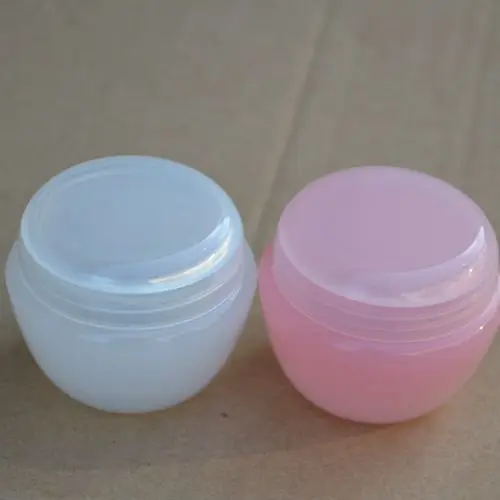 100pcs 50 g pink and white plastic jar , empty cheap plastic containers online , 50g cosmetic container and packaging wholesale