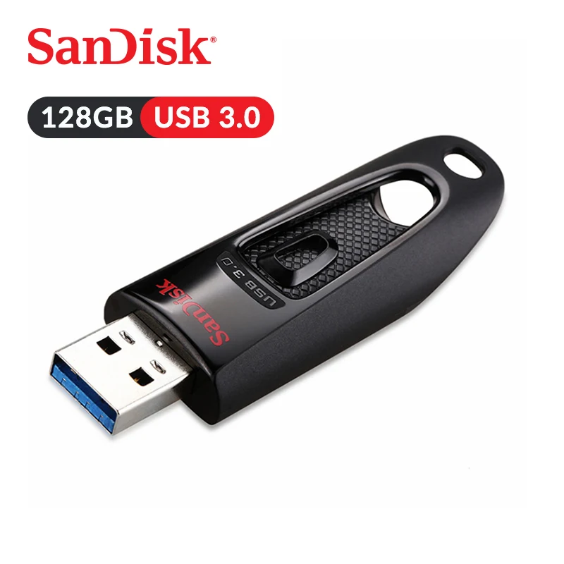 Двойной Флеш накопитель SanDisk USB флэш Ultra CZ48 U диск 128 ГБ 100 МБ/с. USB3.0 палка ручной