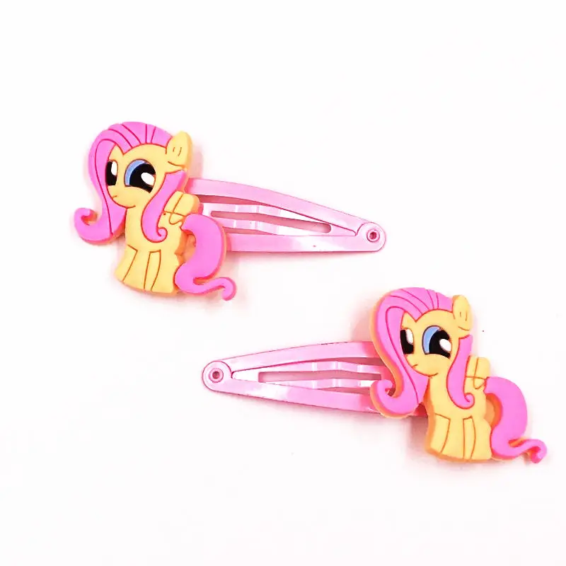 2 шт. лидер продаж красивые заколки для волос с лошадью My Little Poni девочек