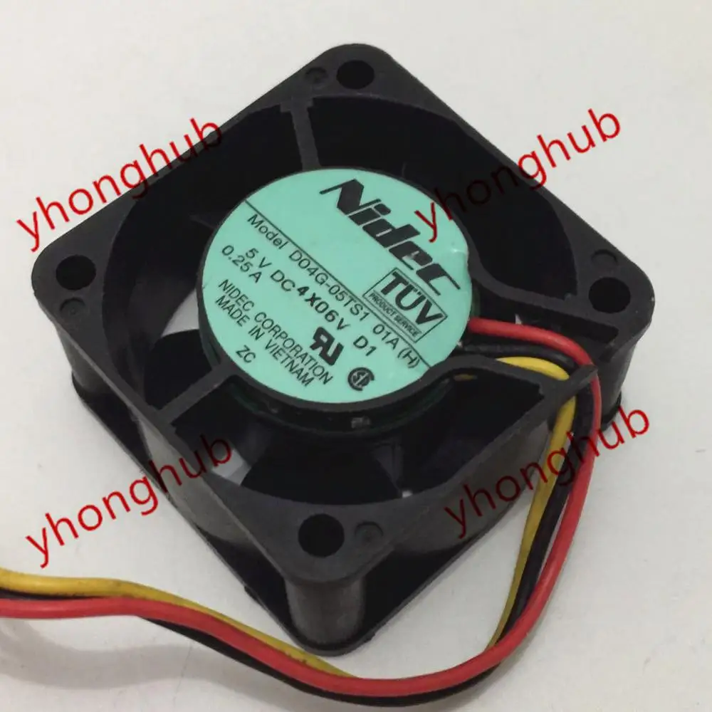 Охлаждающий вентилятор для сервера Nidec D04G 05TS1 01A H DC 12V 0.18A 40x40x20 мм|square fan|server fan75mm fan |