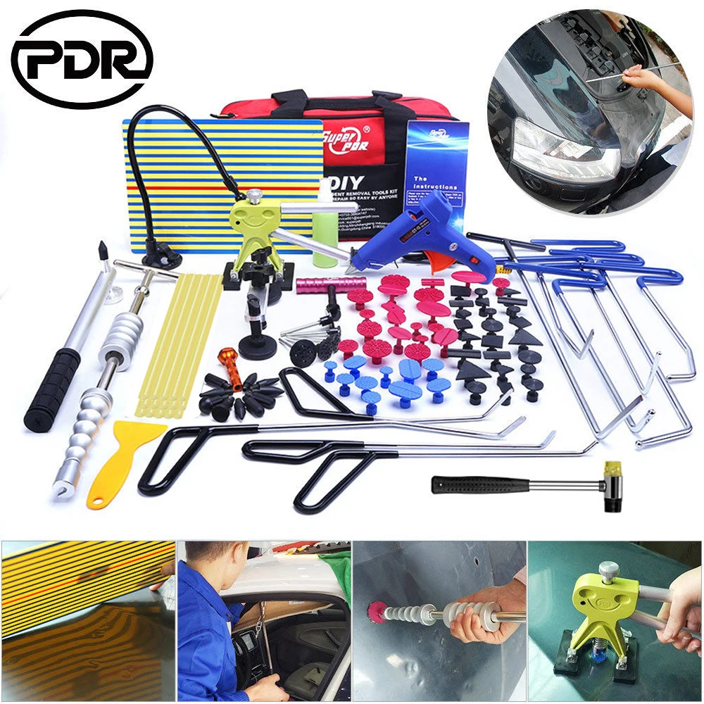 vender Pdr Ferramentas De Remoção De Amassados, Kit De Ferramentas Para Remoção De Danos E Amassados Em Carros, Corpo Para Reparo Muito Popular Kit De Ferramentas,