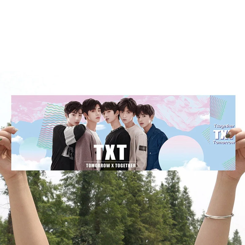 K-pop TXT концертная поддержка ручная баннерная ткань повесить вентилятор подарочный канцелярский набор