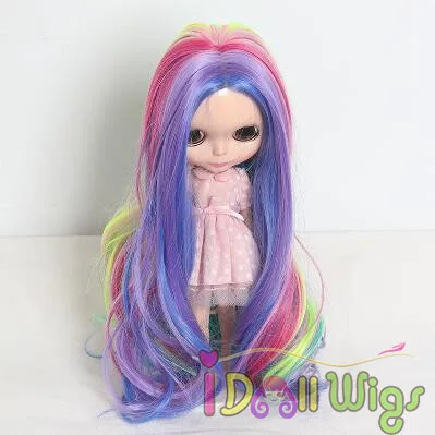 Радуга Синтетический Bly/Pullip кукла парик смешанные цвета дешевые красивые куклы