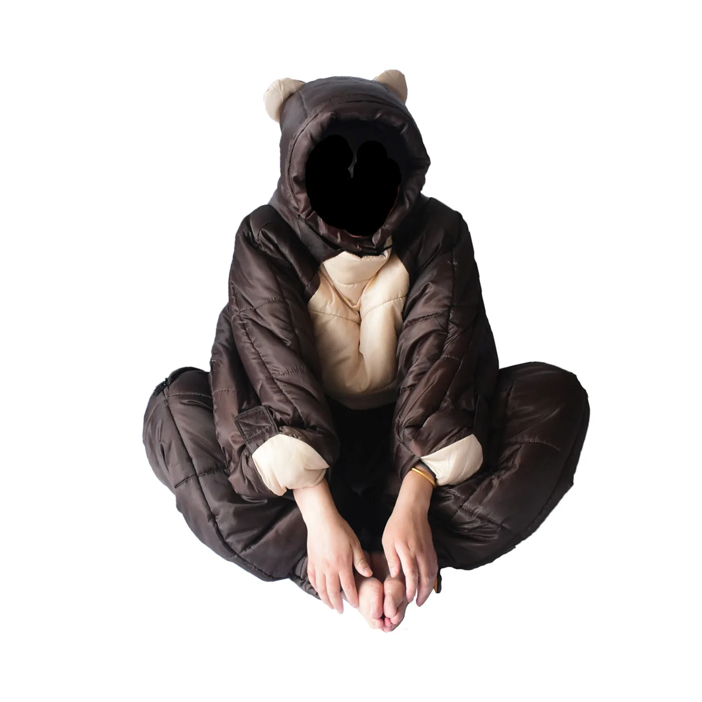 size M Уличное снаряжение, коричневый медведь, спальный мешок для кемпинга, пешего туризма, больничная защита, ночной отдых, человеческое тело, тип, мумия, охотничьи сумки для ленивых - Цвет: size M