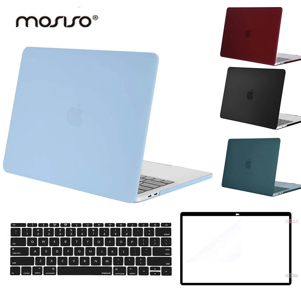Чехол Mosiso для ноутбука Mac A1990 A1707 A1989 аксессуары 2018 Матовый Жесткий чехол Macbook Pro 13 15