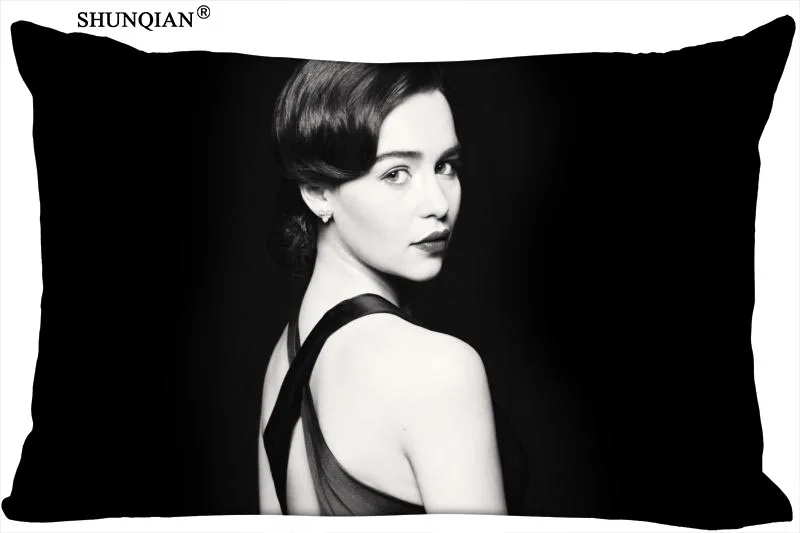 

Hot Sale Emilia Clarke Pillowcase Custom Zippered Rectangle Pillow Cover Cases Size 50x75cm (Two sides) 1pcs custom More Size