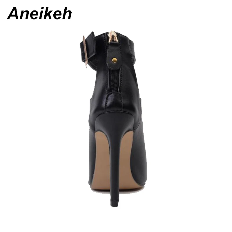 Женские туфли-лодочки Aneikeh черные босоножки на высоком каблуке-шпильке с
