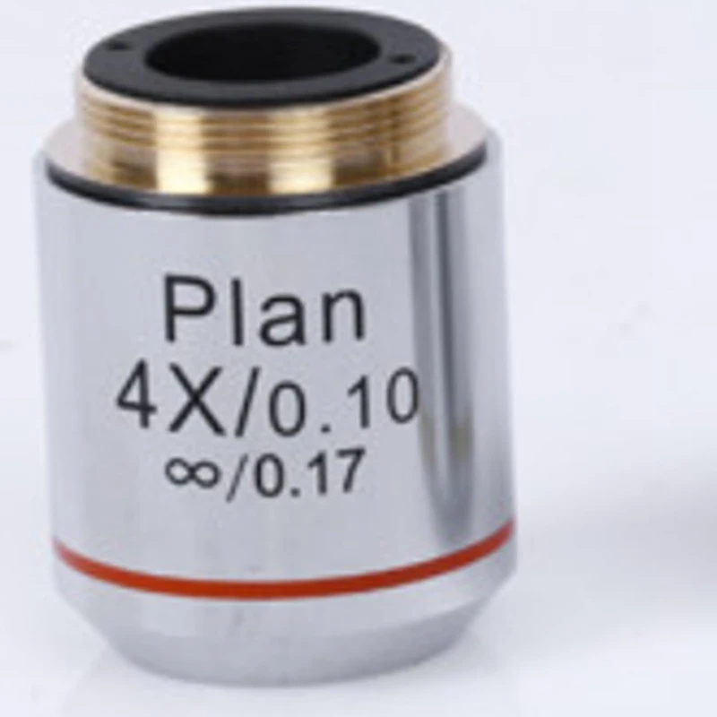 

4x L=195 Infinity Plan Achromatic Objective Lens for Professional Educational Lab Biological Microscope DIN 45 mm RMS Mounting