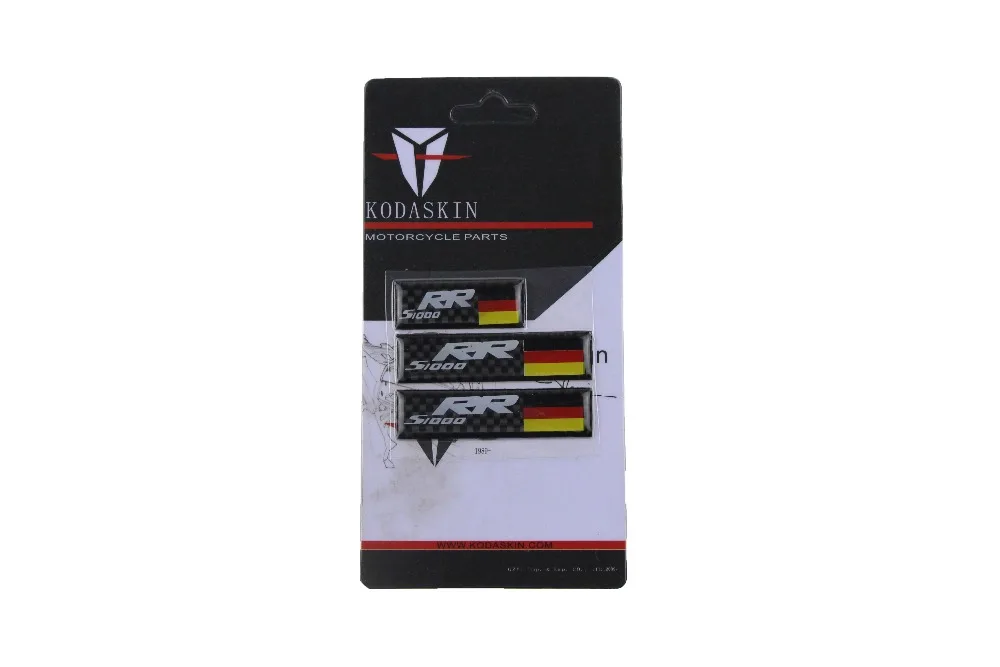 

KODASKIN 3M Carbon Sticker emblem decal For BMW S1000RR one set/3pieces