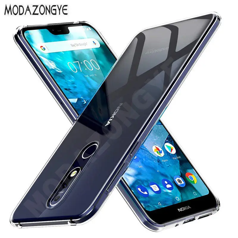 Nokia 7 1 чехол 2018 прозрачный мягкий для TA 1085 1095 1096 1100 силиконовый телефона 5