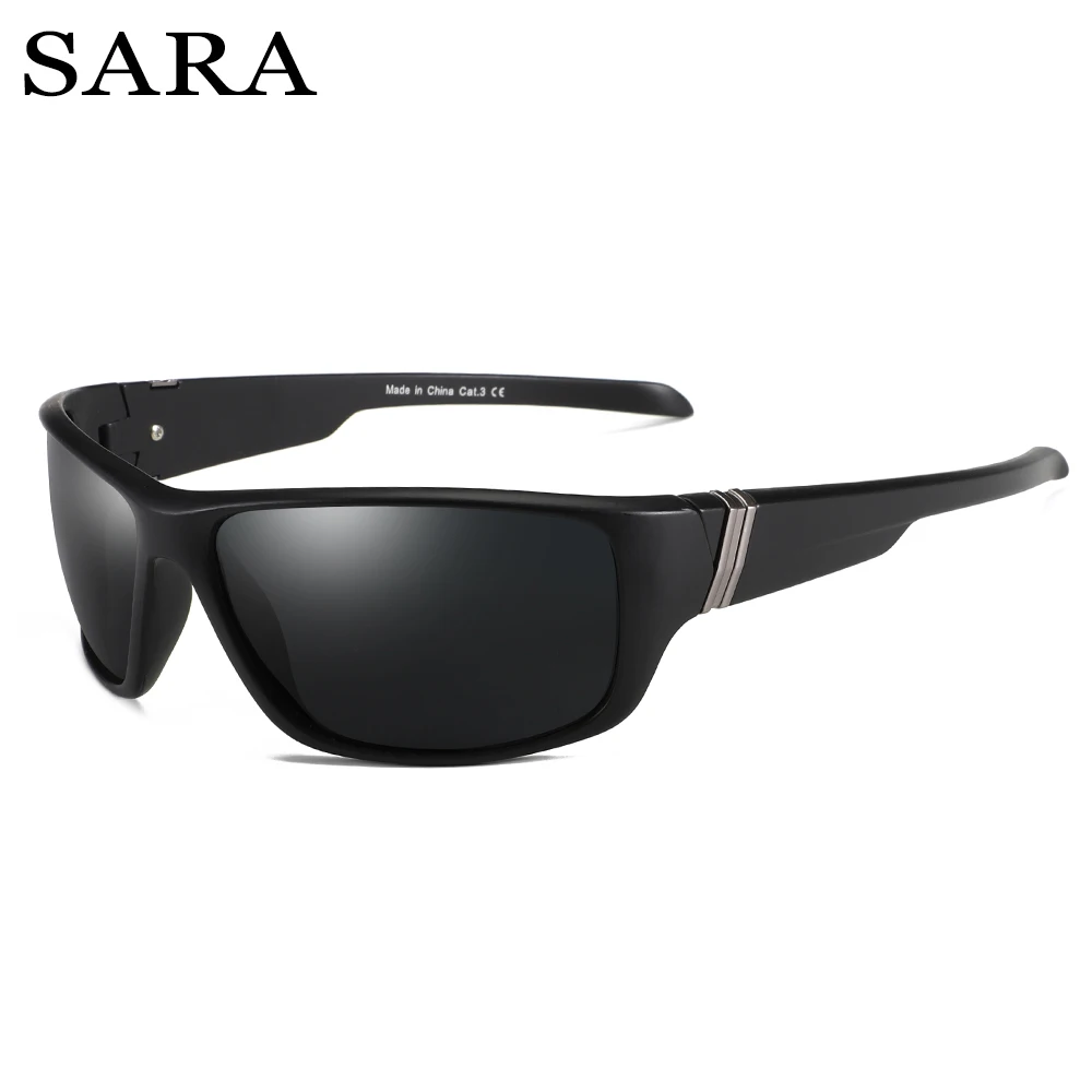 

SARA 2018 Men's Polarized Sunglasses Vintage Male Sun Glasses Fishing Shade Glasses Unisex Black Fashion Eyewear UV400 Female