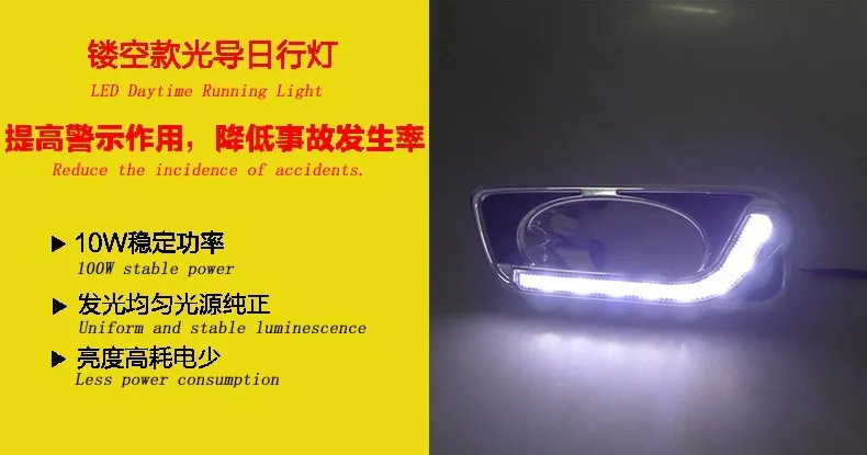BINGWINS автомобиля DRL комплект для Honda CITY 2012 2013 светодио дный днем ходовые огни бар сигнал поворота туман авто лампы автомобильной daylight 12 v