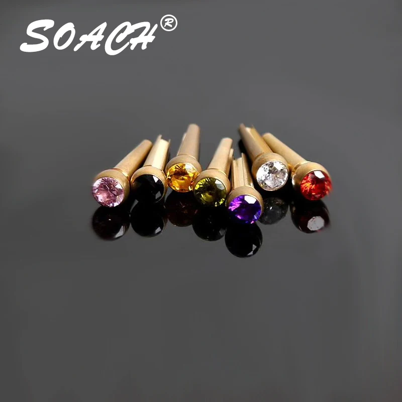 

SOACH colorful string piano cone white black solid string nail crystal head pure copper folk string guitar solid string cone