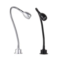 indoor 3w led picture light fixture flexible pipe spotlight cabinet lamp bookshelf exhibition silverblack shell
