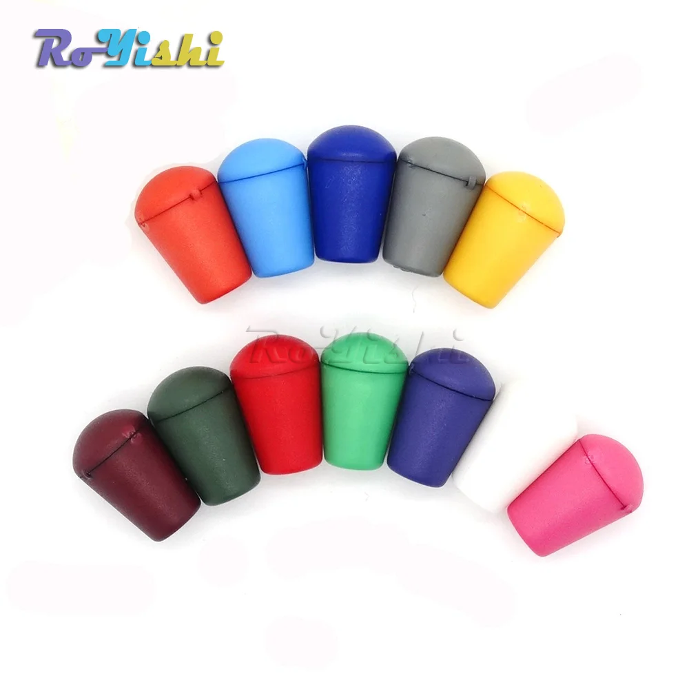 100 шт./упак. красочные концы шнура стопор колокольчика с крышкой пластиковый