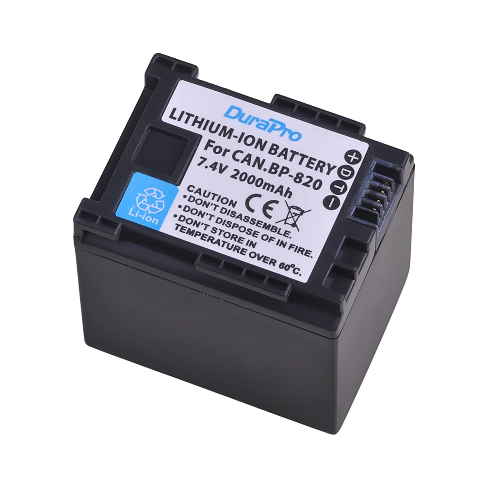 1 шт. 2000 мАч BP-820 BP-820 батарея+ ЖК-зарядное устройство для Canon VIXIAGX10, HFG21, HFG30, HFG40, HFM30, HFM300, HFM301, HFM40, HFM41, HFM400, XA10