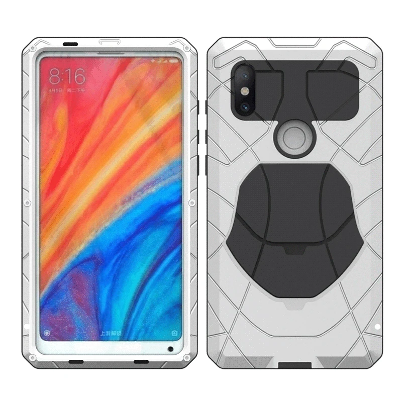 Для Xiaomi Mi Mix 2S Чехол Алюминиевый металлический силиконовый чехол для