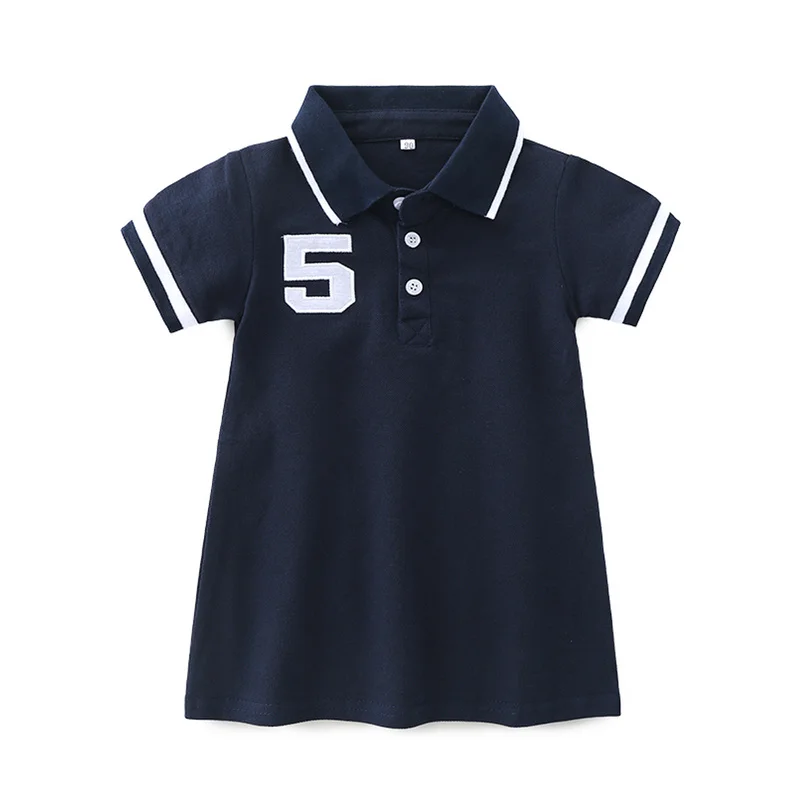 Топ и топ платья для девочек 2018 летние повседневные маленьких детское Спортивное