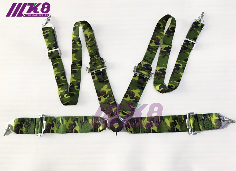 camouflage 3-дюймовый 4 точки автомобиль, Автогонки спортивное сиденье ремень безопасности Гонки жгут 2+ 3 автомобильные аксессуары - Название цвета: camouflage