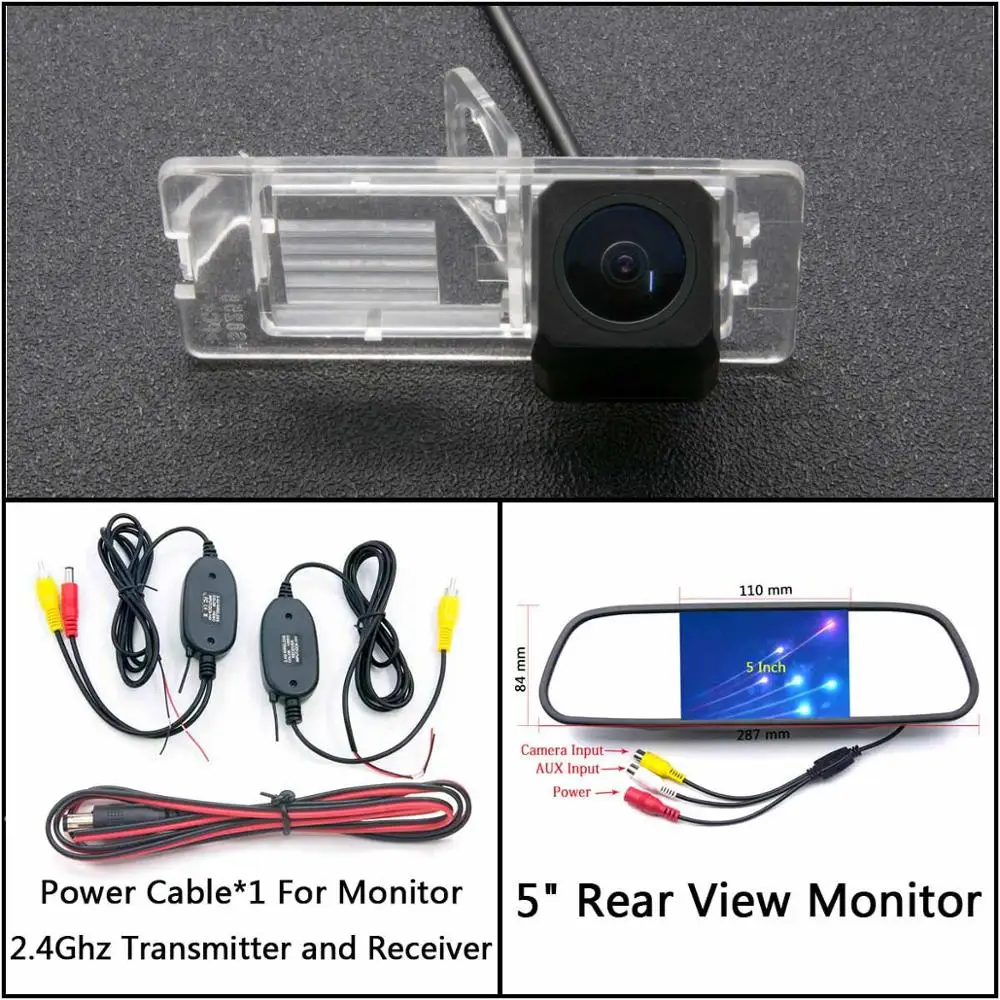C Wireless 5 inch M Full HD резервная камера заднего вида для Renault Laguna Trafic Espace 4 Megane Grand Scenic Megane 3 автомобильный парковочный ЖК-зеркальный монитор - Название цвета: C Wireless 5 inch M