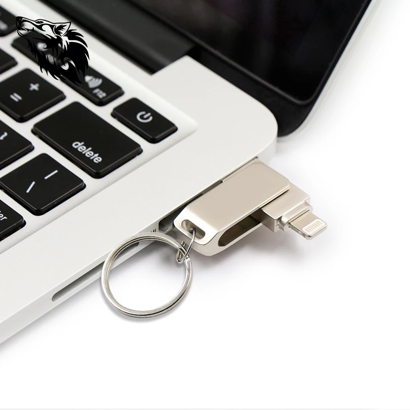 2019 с логотипом заказчика usb флэш накопитель 16 ГБ 32 8 Флешка Металл Серебро OTG 128G