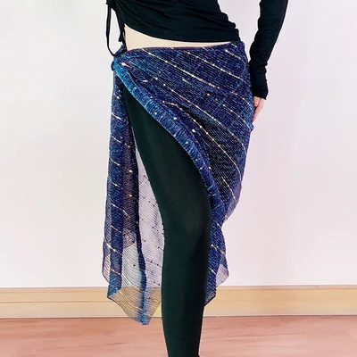 Blue Fuchsia Шарф для танца живота, длинный квадратный шарф для танца живота, женский шарф для танца живота, аксессуары для костюма, одежда для восточных танцев - Цвет: Blue Fuchsia