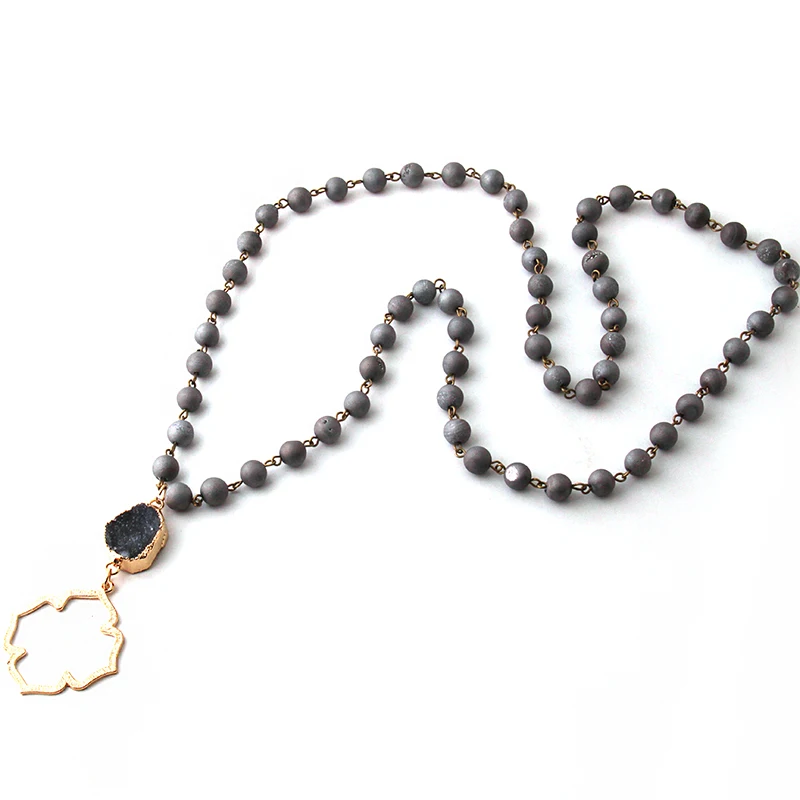 Бесплатная доставка натуральные открытые бусины с драпировкой женское ожерелье