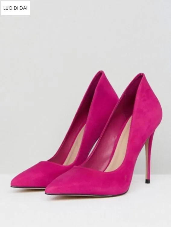 Женские туфли лодочки на высоком каблуке бордовые с острым носком из