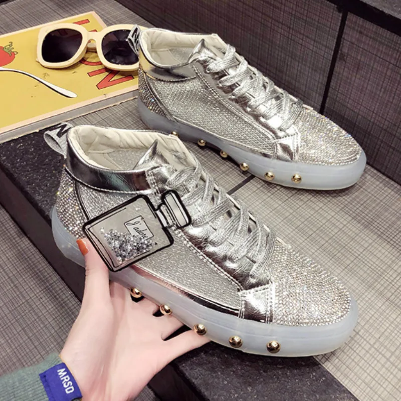 Серебряный Кристалл вулканизировать обувь заклепка из горного хрусталя