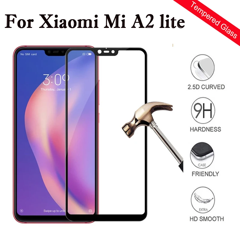 Закаленное стекло для Xiaomi Mi A2 Lite защитная пленка экрана ksiomi xiomi me light mia mi2 mia2 A2Lite
