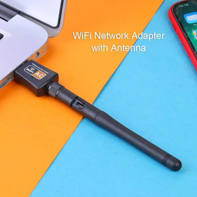 Беспроводной USB WiFi сетевой адаптер двухдиапазонный USB Wifi Ethernet адаптер 600 Мбит/с 2,4/5 ГГц MT7601 сетевая карта Ключ Приемник