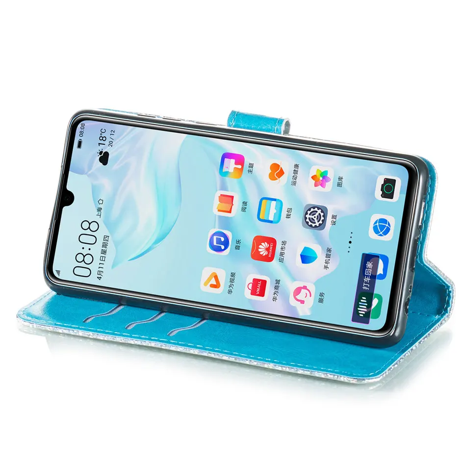 Роскошный блестящий флип-чехол для huawei Honor Play 8A 10Lite Y6 Y7 Prime P30 Pro mate 20 Lite кожаный чехол-накладка E03Z