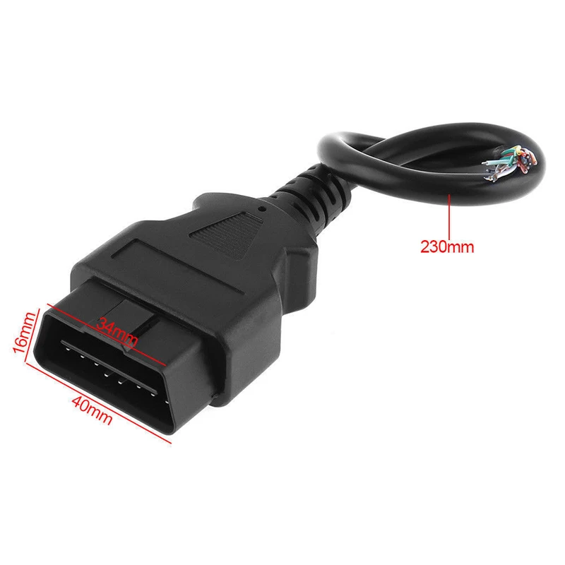 30 см/1,5 м OBD2 II 16 контактный разъем Разъем расширения, чтобы открыть коммутационным шнуром диагностический кабель OBD 2 кабель удлинитель ядро