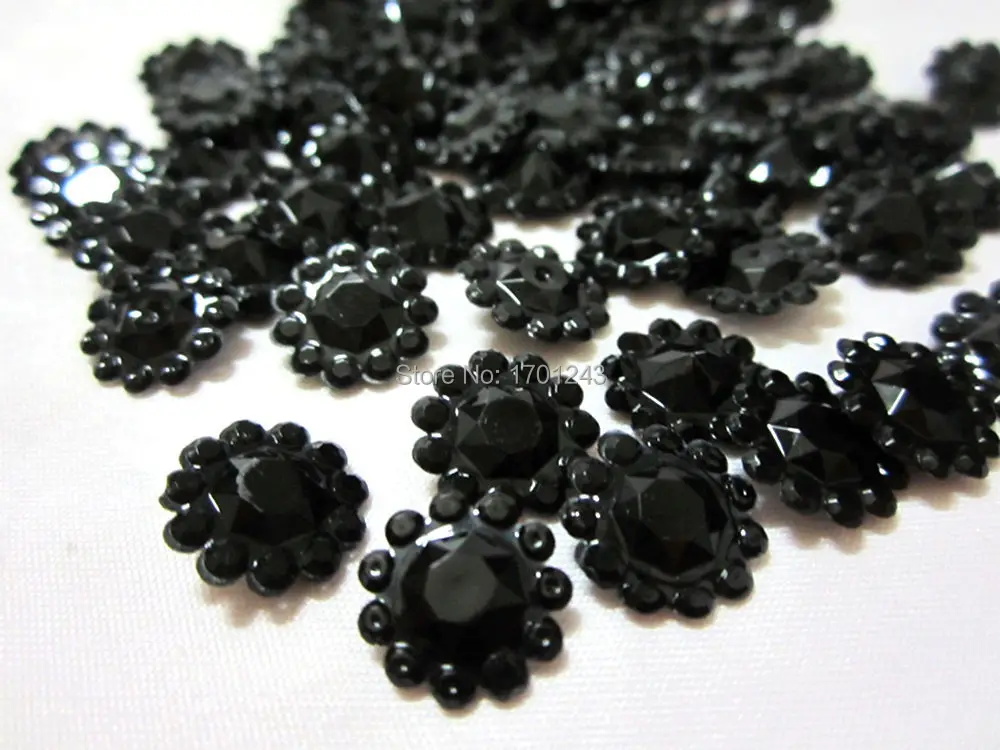

HOT 200PCS 11mm Nice plastic round sunflowers Appliques/Wedding decoration /craft/Clothing decoration B055