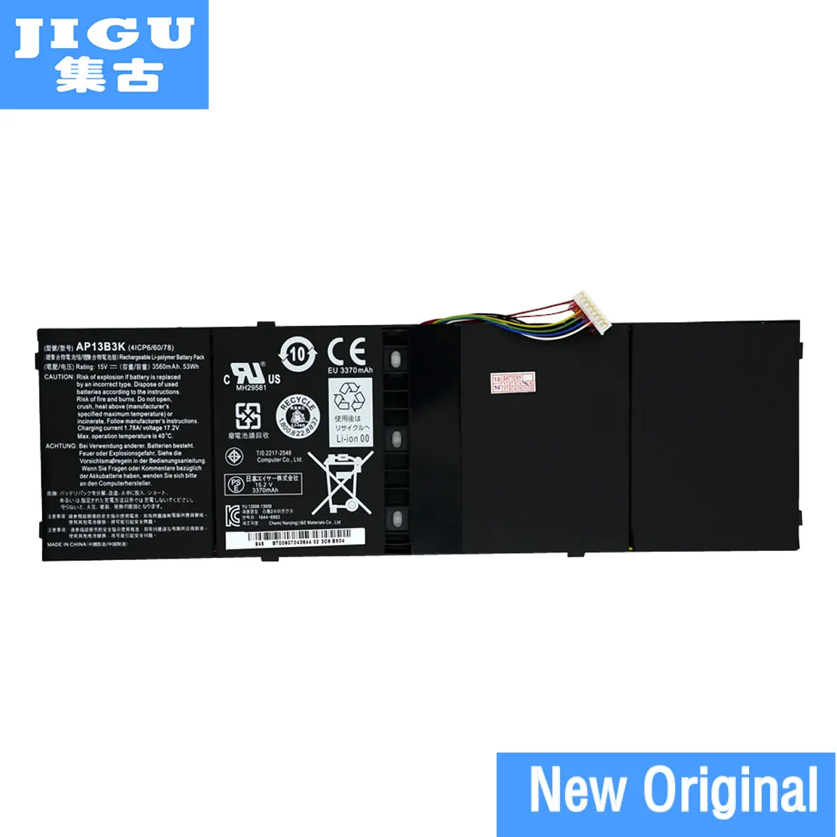 Аккумулятор для ноутбука JIGU 4ICP6/60/78 AP13B3K Acer Aspire R7|laptop battery|battery for acer aspireap13b3k battery |