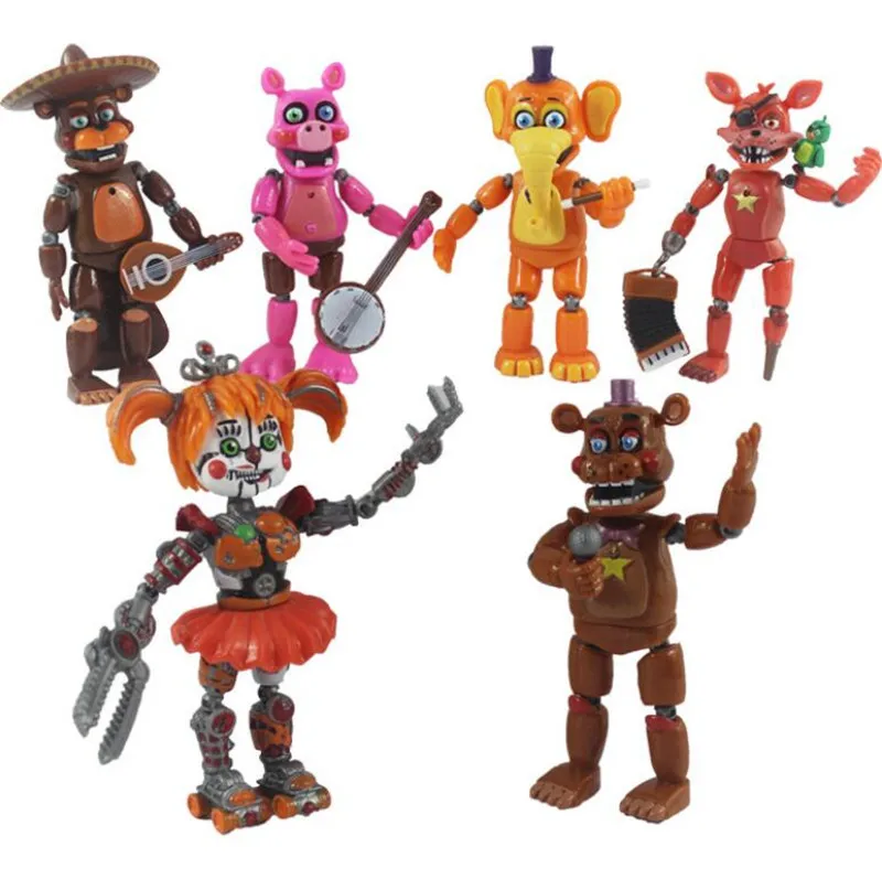 Five Nights At Freddy фигурка игрушка из фнаф Бонни Фокси Фредди Fazbear медведь куклы игрушки DIY сборка