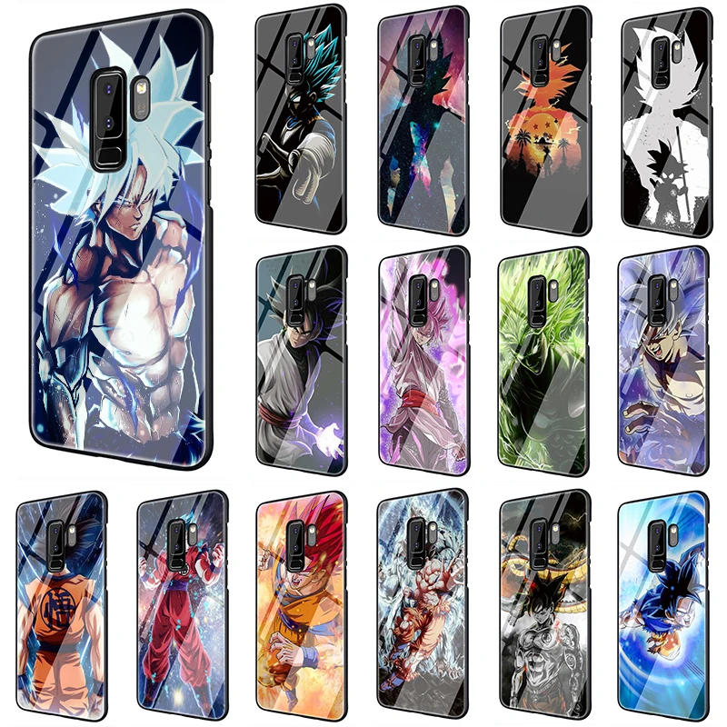 Dragon Ball Z Saiyan Goku закаленное Стекло мягкий чехол для телефона для samsung Galaxy S7 край S8 S9 S10 Note 8, 9, 10, плюс A10 20 30 40 50 60 70