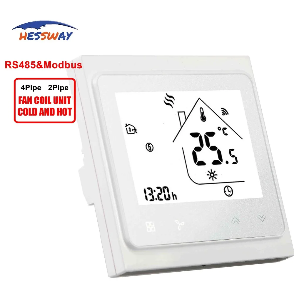 HESSWAY 2 трубы 4 3 скорости rs485 rtu &amp Modbus термостат вентиляторная катушка для