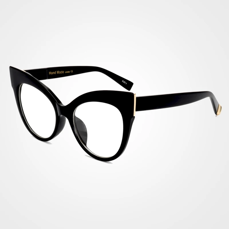 C9-Black-Clear Королевские женские солнцезащитные очки "кошачий глаз", Ретро стиль, modis, фирменный дизайн, модные уф400 очки, мужские, унисекс, оттенки, oculos, готический стиль, ss867 - Цвет линз: C9-Black-Clear
