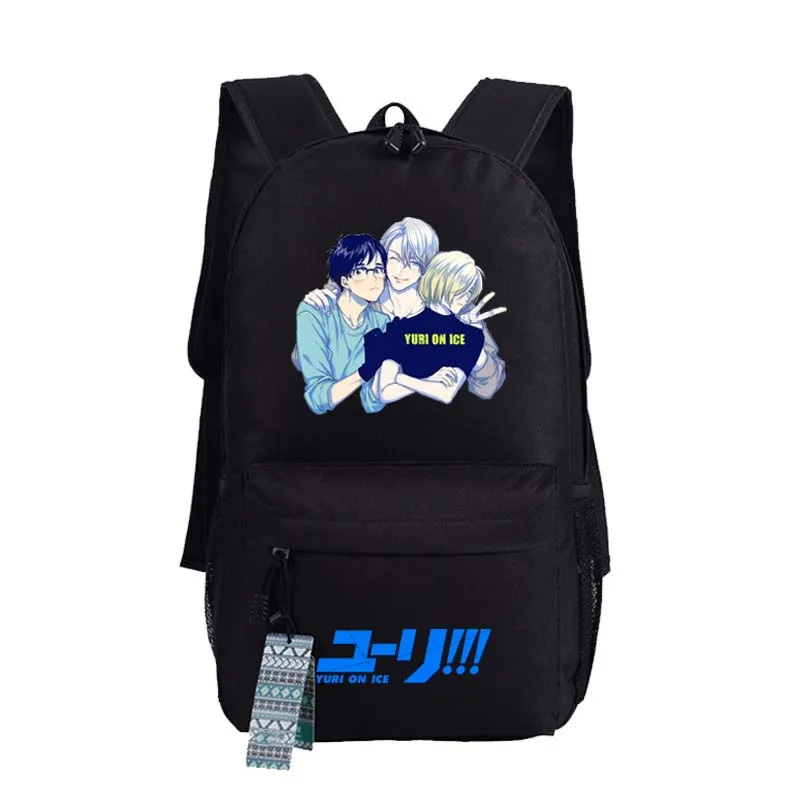 Новый Юрий! На ледяной рюкзак аниме Yuri on ICE Оксфордские школьные ранцы модная
