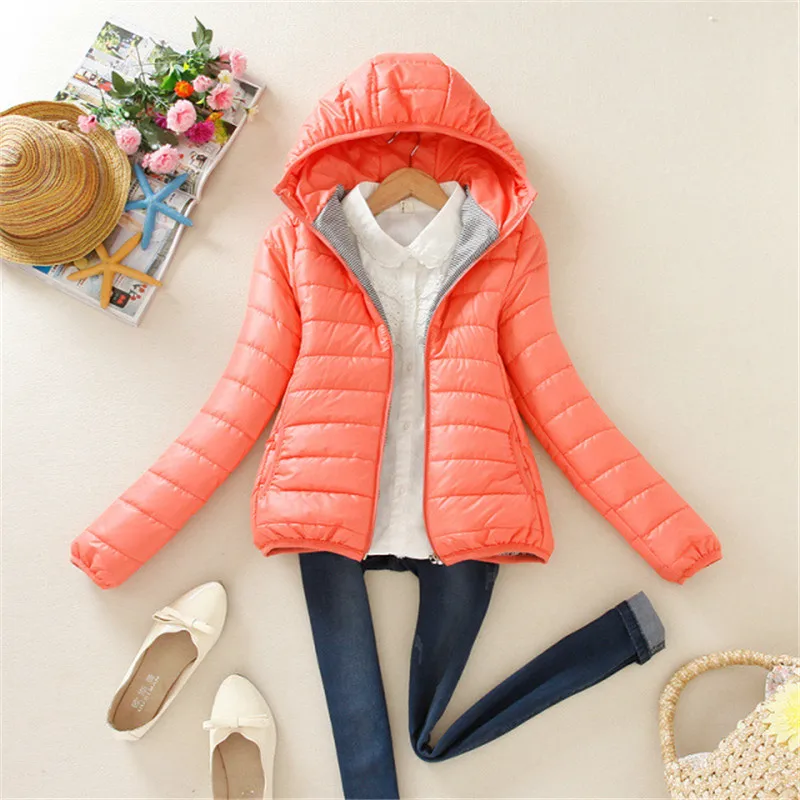 

High Quality Winter Women Jacket Coat Warm Ultralight Parka Jacket Coat Ladies Jacket Slim Short Padded Women 6 colors