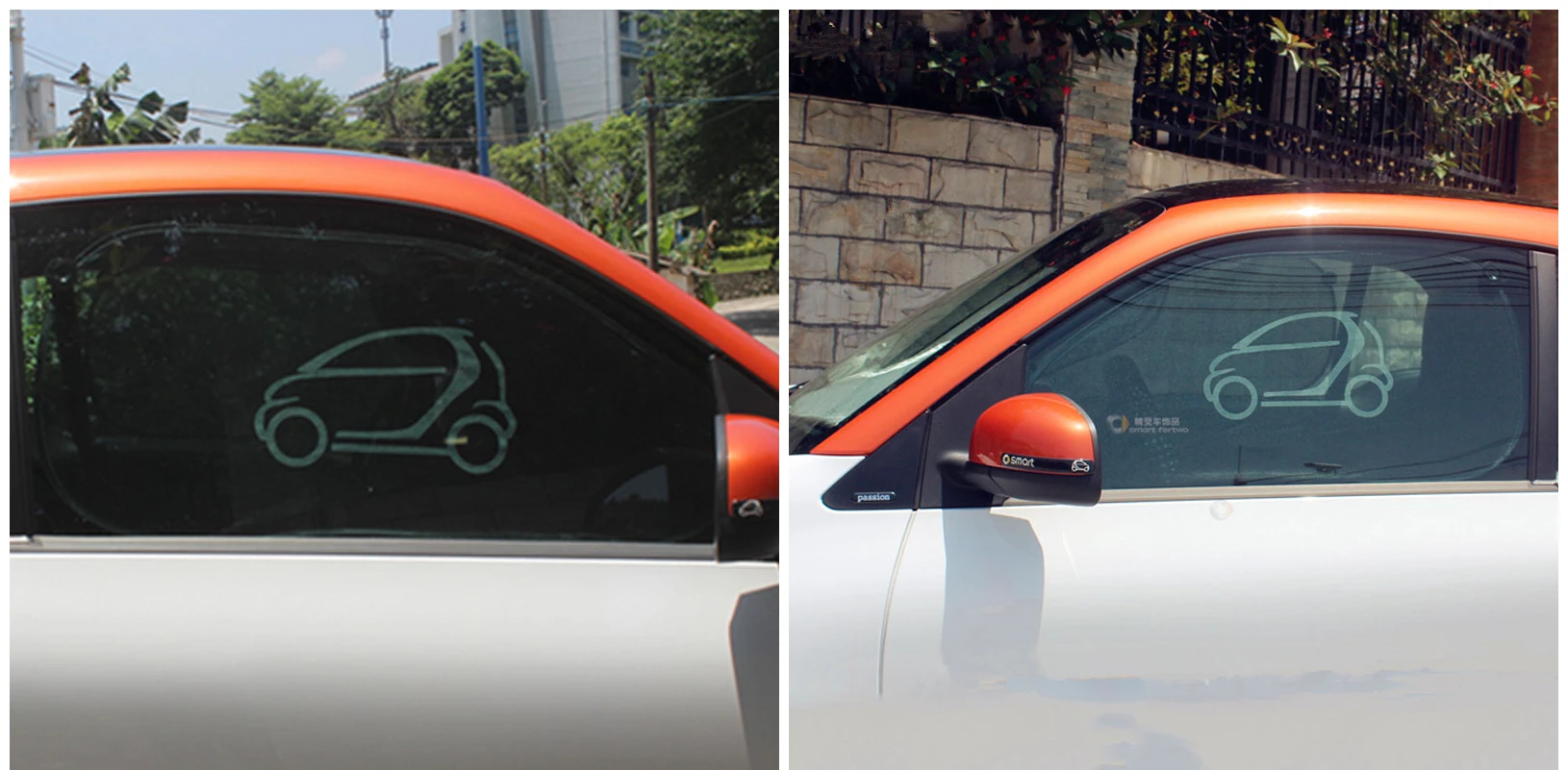 For Smart 453 Forfour Fortwo Pattern Side Window Gauze Shade Suction Cup Auto Car Sun Shade Curtain 2Pcs/Set Car Styling Covers
