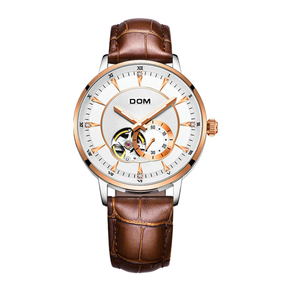 DOM автоматические механические часы для мужчин Japaness Movement Tourbillion мужские люксовый