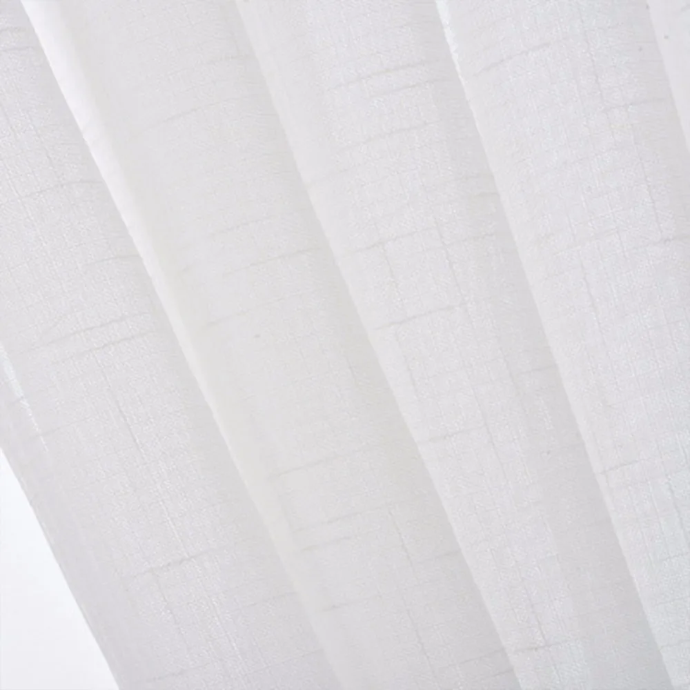 Белые однотонные искусственного белье Sheer Шторы для окна Пряжа Гостиная Спальня