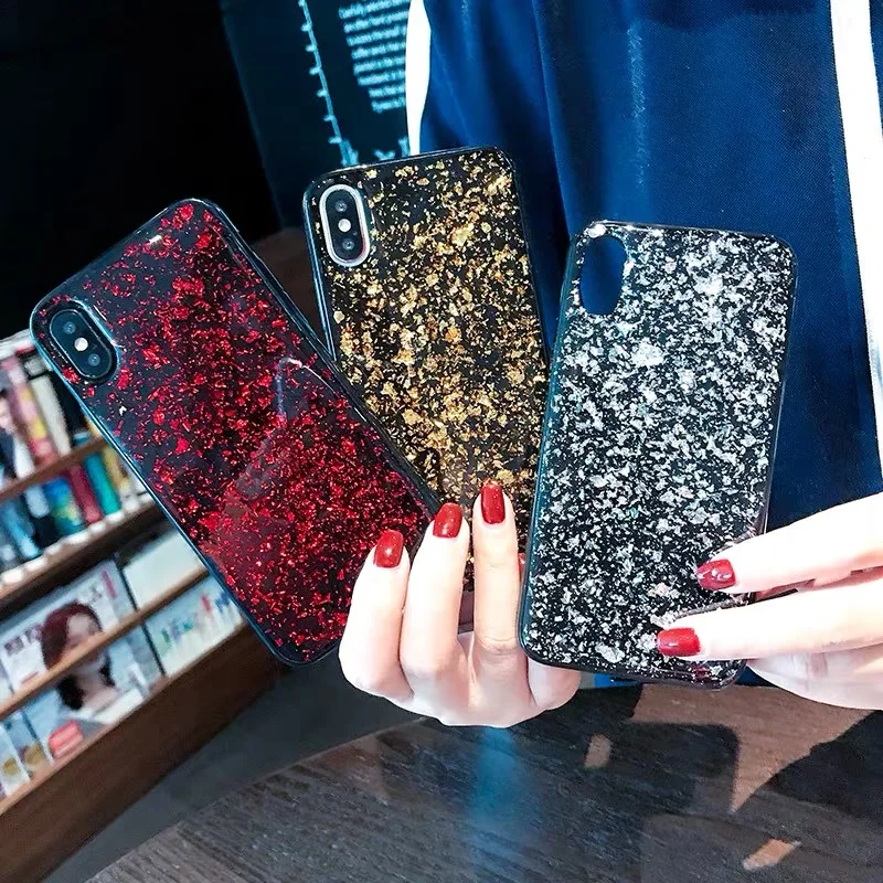 Роскошный блестящий чехол для телефона iPhone 7 8 Plus блестящие чехлы XR XS Max 6 6S мягкая