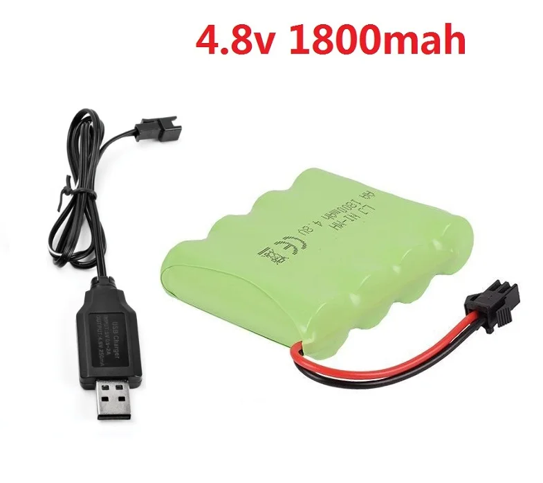 Ewellselling 4 8 в 700 мАч/1800 мАч/2800 мАч Ni CD аккумулятор + USB зарядное устройство для