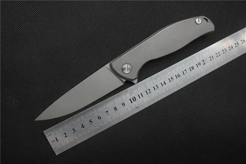 Складной нож Green thorn F95 Flipper титановый Карманный резец с плоской ручкой лезвие D2 TC4